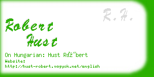 robert hust business card
